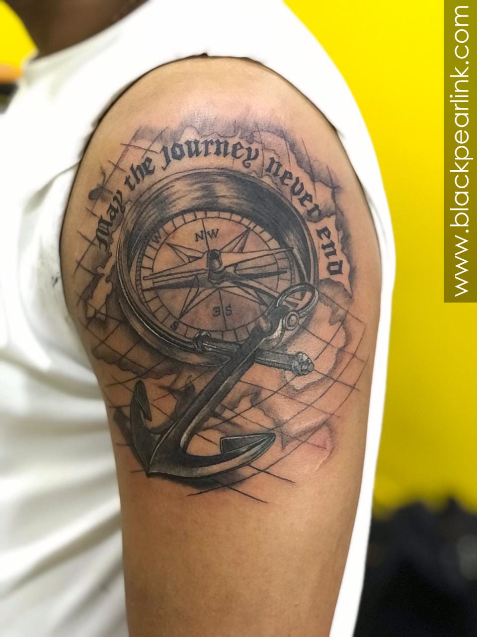 Best compass and ship tattoos for sailors and travelers Best compass and ship tattoos for sailors and travelers