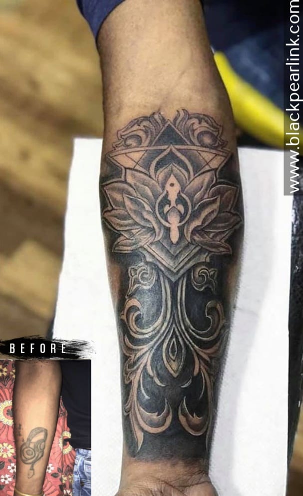 Coverup with Black and Grey Floral Design