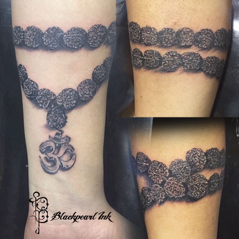 armband ‪#‎tattoo Rudraksha Armband Tattoo #design #creativity | Band  tattoos for men, Forearm band tattoos, Shiva tattoo‬