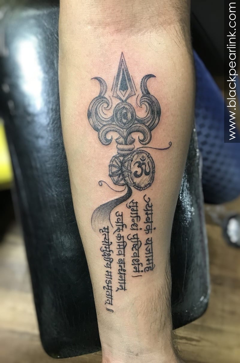 Lord Shiva Trishul and Snake Tattoo - Ace Tattooz