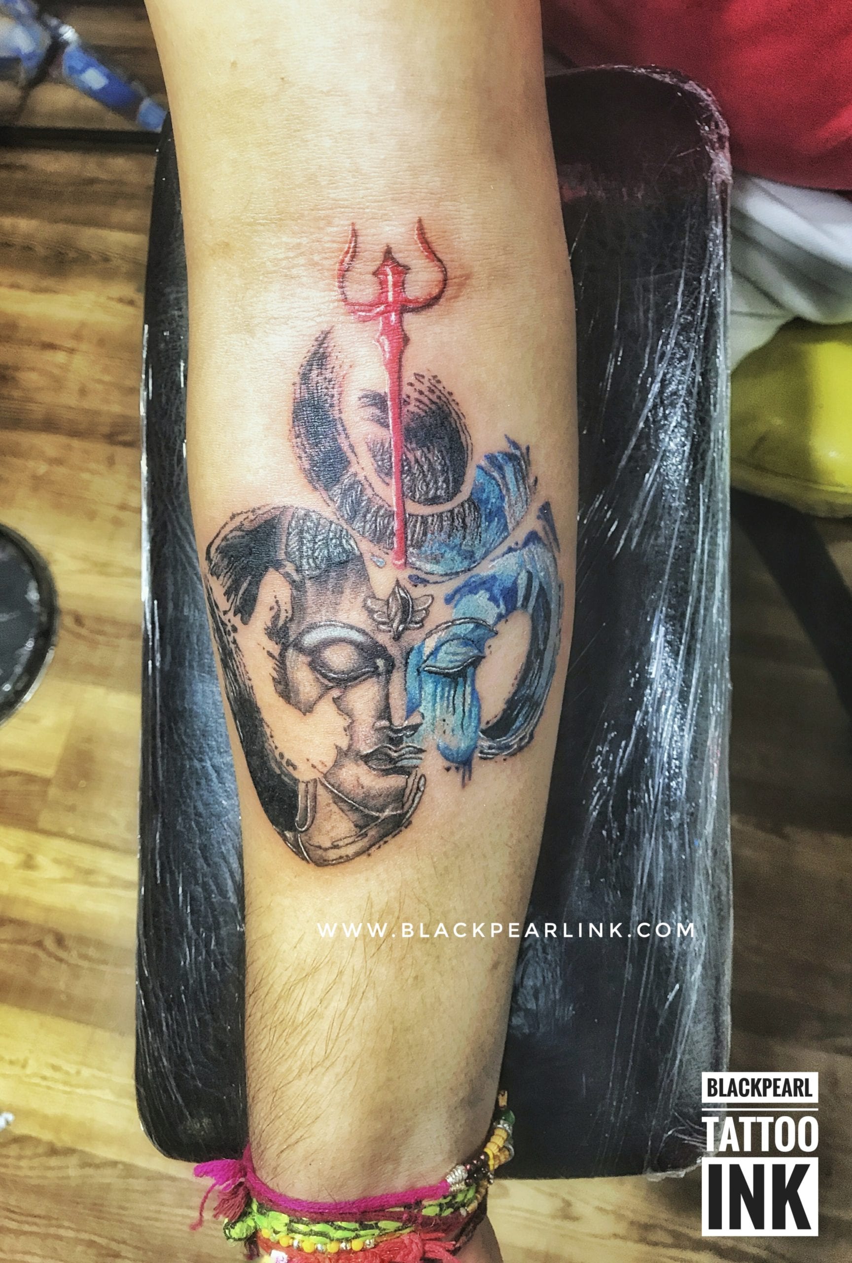 Naksh Tattoos - Trishul is mainly a Hindu religious symbol associated with  lord Shiva. ... Trishul tattoo can be also mixed with other positive  symbols like OM. Om is a sacred sound