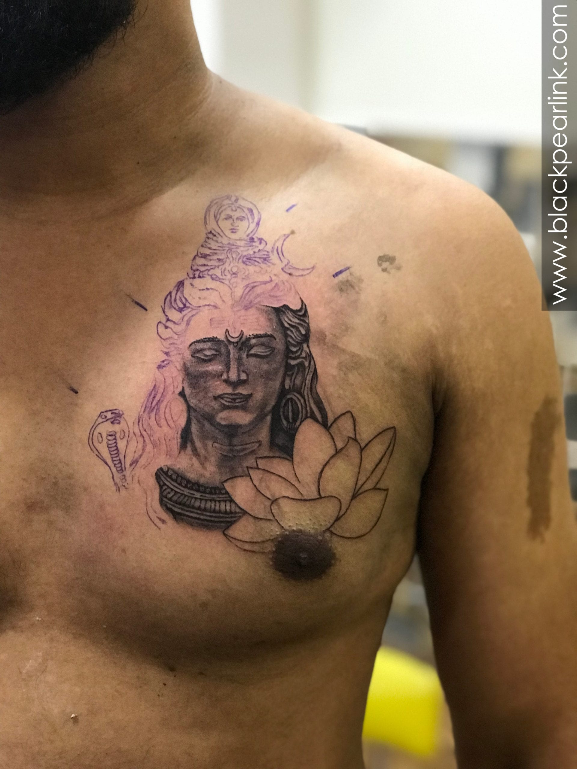 Jai shree ram Rama Tattoo on chest by Aatman Tattoos Bangalore | Instagram