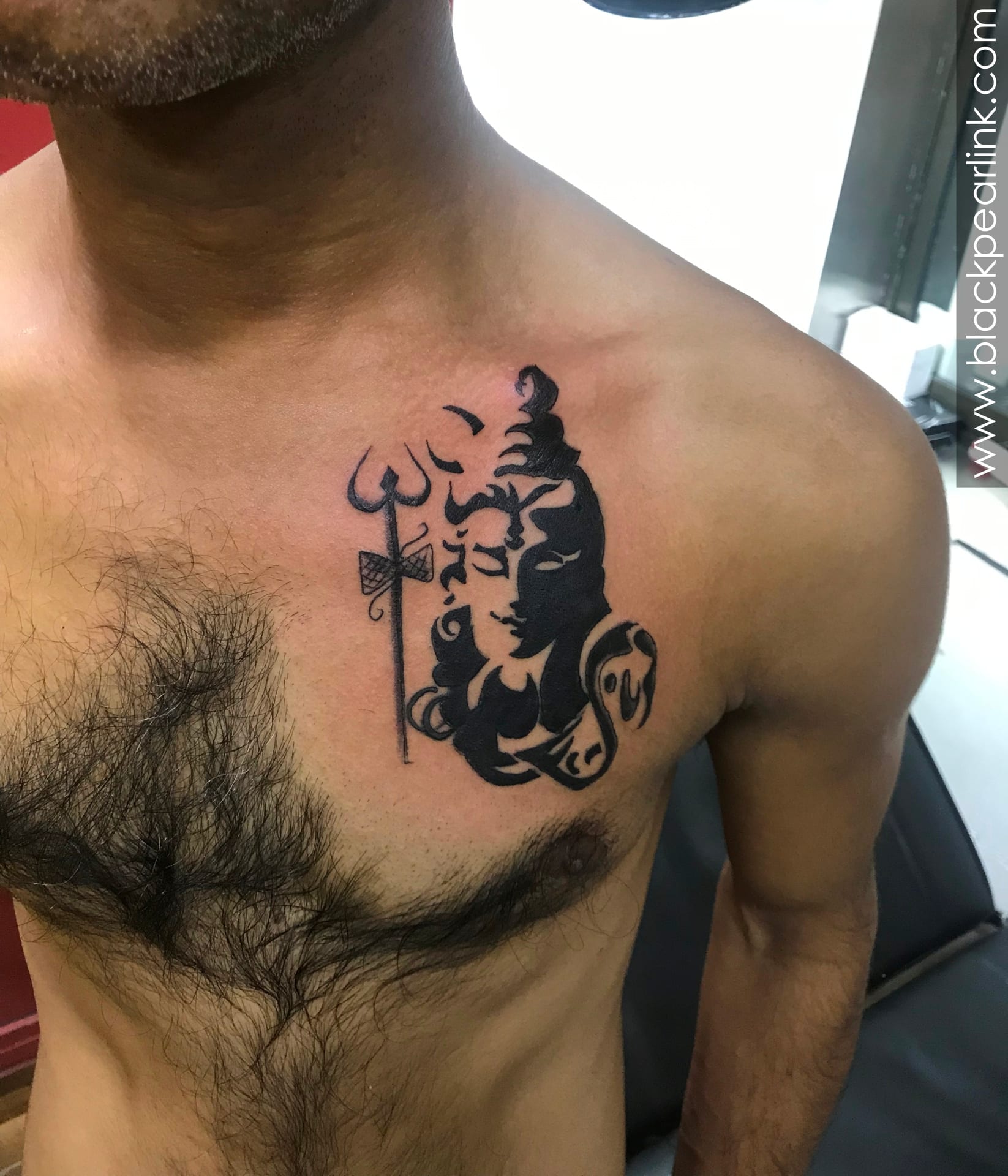 Shiva Tattoo Small portrait of Mahadev face work... Check out the  details... Tattooed by Vipin Ajmeri | Instagram